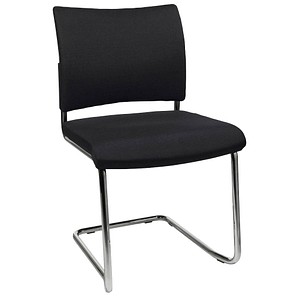 4014296316659 - Besucherstuhl Visit 20 schwarz   chrom ohne Armlehnen Freischwinger 4014296316659 2 Stück