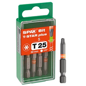4003530192883 - Spax - Bit-Einsatz T-Star 1 4sechskant T25 50 mm Zapfenführung Inhalt 5 Stück