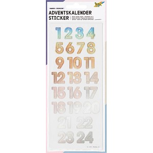 4001868144789 - Adventskalenderzahlen NUMBERS IRIDESCENT irisierend 24 St
