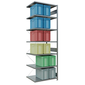 4004514222473 - Gebrüder Schulte - Fachbodenregal Komplettregale MULTIplus250 3000x1000x800mm (Anbauregal) Traglast 250kg