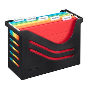 Jalema Hängeregistraturkorb mit Mappen Silky Touch schwarz 8710968012930 Jalema
