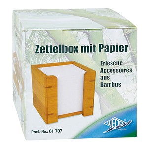 4003801795515 - Zettelbox 61 707 Bambus 103x103x105cm holz Holz inkl 900 Notizzettel 4003801795515 WEDO
