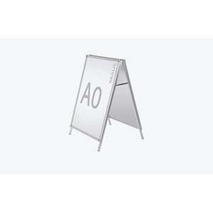 Kundenstopper MAULpublic silber DIN A0 2 Fächer