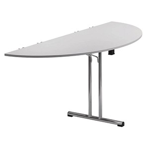 3700245508237 - Klapptisch mit abgerundeten Kanten Rundrohr-Gestell Plattenform rechteckig 1400 x 700 mm Gestell schwarz Platte Buche-Dekor kaiserkraft