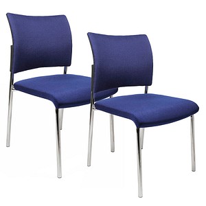 4014296316598 - Besucherstuhl Visit 10 blau chrom ohne Armlehnen 4-Fuß-Gestell 4014296316598 2 Stück 4014296316598 - Besucherstuhl Visit 10 blau chrom ohne Armlehnen 4-Fuß-Gestell 4014296316598 2 Stück