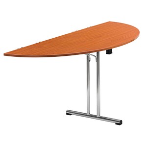 3700245508251 - Klapptisch mit abgerundeten Kanten Rundrohr-Gestell Plattenform rechteckig 1400 x 700 mm Gestell alufarben Platte lichtgrau kaiserkraft