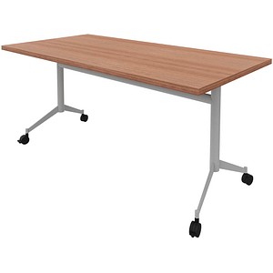 8058265539942 - Mehrzwecktisch Pop-up nussbaum alu rechteckig T-Fuß-Gestell alu 1600 x 800 x 740 cm