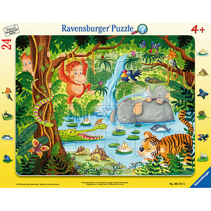 4005556061716 - Ravensburger Puzzle - Ravensburger Kinderpuzzle - 06171 Dschungelbewohner - Rahmenpuzzle für Kinder ab 4 Jahren mit 24 Teilen 4005556061716 - Ravensburger Puzzle - Ravensburger Kinderpuzzle - 06171 Dschungelbewohner - Rahmenpuzzle für Kinder ab 4 Jahren mit 24 Teilen