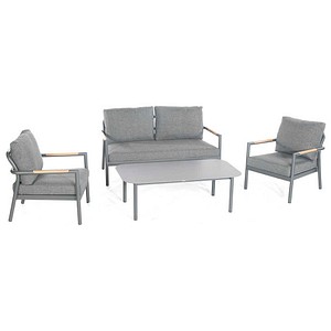 SonnenPartner® Loungegruppe Diamond grau, anthrazit Metall