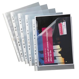 100 OXFORD Prospekthüllen transparent genarbt