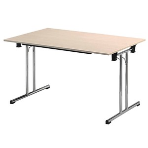 3700245507919 - Klapptisch ohne TPCH147E 74cm (H) 140x70cm (BxT) rechteckig ahorn   chrom 3700245507919 SODEMATUB