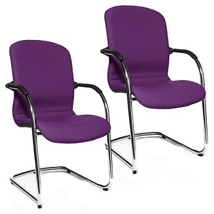 4014296031132 - Besucherstuhl Open Chair 110 lila   chrom mit Armlehnen Freischwinger 4014296031132 2 Stück