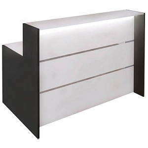 Kerkmann Empfangstheke BARI gerade, weiß, anthrazit 140,0 x 95,0 x 112,0 cm