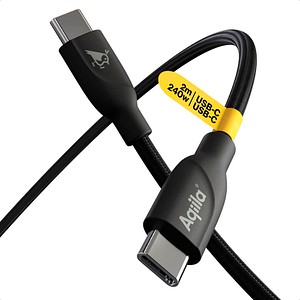AQIILA B3BD874 - Lade-/ Sync- Kabel, USB C Stecker > C Stecker, 2 m