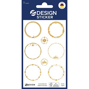 AVERY Zweckform Aufkleber Kreise, gold, 8 Etiketten