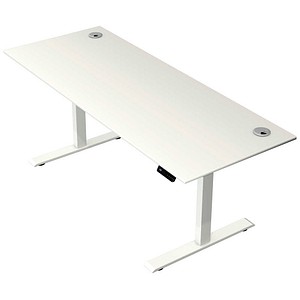 Kerkmann Move 2 Plus elektrisch höhenverstellbarer Schreibtisch weiß rechteckig, T-Fuß-Gestell weiß 200,0 x 80,0 cm