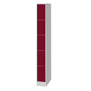 4025314610932 - Schließfachschrank S 2000 Classic 80700-10 Metall 1 Abteil mit 5 Fächern abschließbar 24x195cm (BxH) rot 4025314610932 C+P-