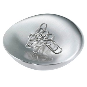 TROIKA® Büroklammerspender CLIP LOUNGE silber mit Klammern