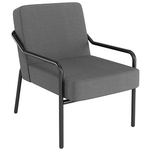 3660141964127 - Sessel meet® by Paperflow MEDSO Klassik M gepolstert Sitzfläche austauschbar B 580 x T 743 x H 736 mm Stoff und Stahl anthrazit mattschwarz 3660141964127 - Sessel meet® by Paperflow MEDSO Klassik M gepolstert Sitzfläche austauschbar B 580 x T 743 x H 736 mm Stoff und Stahl anthrazit mattschwarz