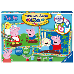 4005556287642 - Malen nach Zahlen RAVENSBURGER Peppa Pig Malvorlagen bunt Kinder Basteln Malen Kosmetik Schmuck Made in Europe FSC - schützt Wald weltweit