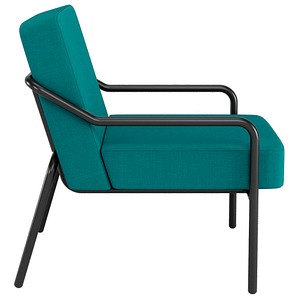 3660141964134 - Sessel meet® by Paperflow MEDSO Klassik M gepolstert Sitzfläche austauschbar B 580 x T 743 x H 736 mm Stoff und Stahl blau mattschwarz