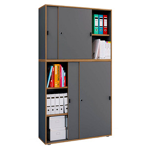 4051814444852 - Holz Büroschrank Ordner Aktenschrank Büromöbel Schrank Salia 5-fach Breite 100 cm Schiebetüren 4051814444852 - Holz Büroschrank Ordner Aktenschrank Büromöbel Schrank Salia 5-fach Breite 100 cm Schiebetüren