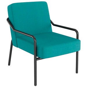 3660141964134 - Sessel meet® by Paperflow MEDSO Klassik M gepolstert Sitzfläche austauschbar B 580 x T 743 x H 736 mm Stoff und Stahl blau mattschwarz