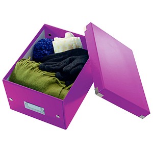 4002432103782 - Aufbewahrungsbox Click & Store WOW 6043-00-62 74 Liter mit Deckel für A5 außen 282x216x160mm Karton violett metallic 400243