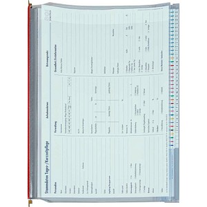 BOI Planettentaschen Kunststoff rot DIN A4 2x Klemmleiste, 10 St.