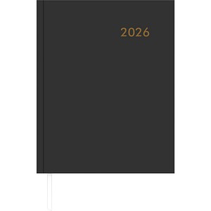 4069095001046 - Wochenbuch anthrazit 2026 - Bürokalender 21x265 cm - 1 Woche auf 2 Seiten - mit Eckperforation und Fadensiegelung - Notizbuch - 728-0021