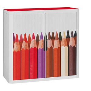 3660141941609 - Aktenschrank easy Office 8313ST Kunststoff Stahl abschließbar 2 OH 110 x 104 x 415 cm keine Fachböden bunt weiß (Buntst 36 3660141941609 - Aktenschrank easy Office 8313ST Kunststoff Stahl abschließbar 2 OH 110 x 104 x 415 cm keine Fachböden bunt weiß (Buntst 36
