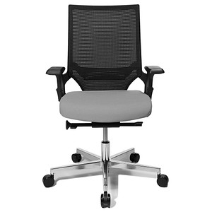 4014296730998 - Bürostuhl T300 hellgrau   silber mit Armlehnen bis 110kg 4014296730998 Topstar