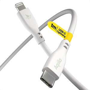 AQIILA 3SI836 - Lade-/ Sync- Kabel, USB C Stecker > Lightning, 1 m
