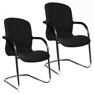4014296032306 - Visitor Open Chair 110 schwarz Schwingstuhl OC690 T20 gepolstert mit Stoffbezug mit Armlehnen 4014296032306 2 Stück