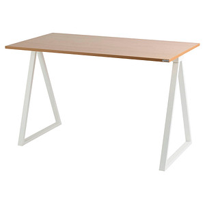 3660141256307 - Schreibtisch easyHome LV9 LV91323 65-130cm (H) 110x60cm (BxT) rechteckig buche   weiß 3660141256307 PAPERFLOW