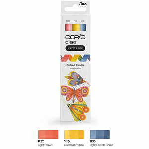 4013695266749 - COPIC Ciao Brilliant Palette Layoutmarker-Set farbsortiert 10 + 60 mm 4013695266749 COPIC 3 Stück