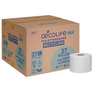 4262419331212 - Toilettenpapier  1592703 3-lagig grau 250 Blatt Rolle 4262419331212 27 Stück