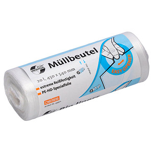 4001553600828 - Müllbeutel 49901 UNIVERSAL PLUS transparent 20 Liter offen extreme 4001553600828 50 Stück