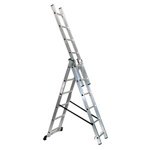 4260054775040 - Alu Schiebeleiter 760 mit 3 x 6 Stufen 4260054775040 SZ Metall