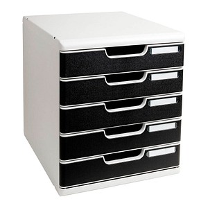 Exacompta Schubladenbox Modulo schwarz DIN A4 mit 5 Schubladen