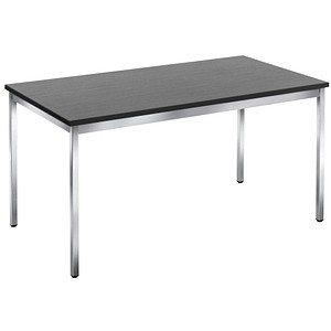 3700245513859 - SODEMATUB Mehrzwecktisch esche-schwarz rechteckig Vierkantrohr chrom 1400 x 800 x 740 cm