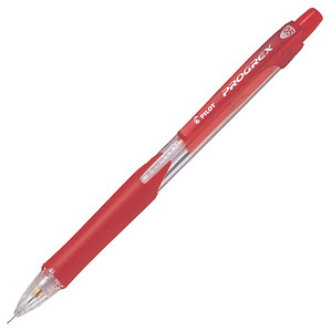 10 Stück Pilot Druckbleistift Progrex, H-125C-SL-R-BG 3071702, Härte HB, 0,5mm, rot, mit Radiergummi 4902505377846 Pilot