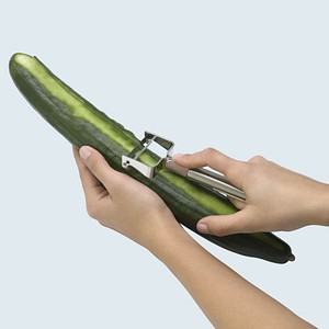4000530559876 - Sparschäler Profi Plus grau (edelstahl) B5cm H13cm L17cm T17cm Cromargan Edelstahl Rostfrei 18 10 Küchenschneider 17 cm dünnes schälen von Gemüse Cromargan Edelstahl Rostfrei 18 10