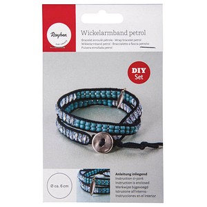4006166292309 - Schmuck-Basteln-Set Wickelarmband blau petrol 4006166292309 - Schmuck-Basteln-Set Wickelarmband blau petrol