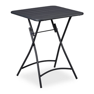 4052025361051 - relaxdays Gartentisch anthrazit quadratisch 590 x 590 x 740 cm
