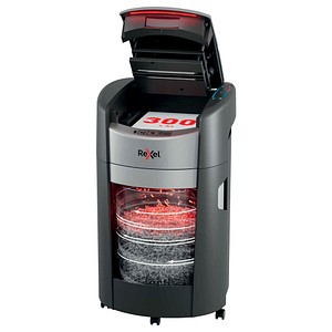Rexel ShredMax AutoFeed+ 300X Aktenvernichter Partikelschnitt P-4 für 300 Blatt mit 25 l Behälter
