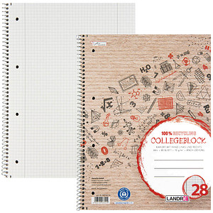 4006144033214 - Collegeblock 400146724 Recycling Schule Lineatur 28 kariert mit Rand innen außen A4 70g beige 80 Blatt 4006144033214 Lan 4006144033214 - Collegeblock 400146724 Recycling Schule Lineatur 28 kariert mit Rand innen außen A4 70g beige 80 Blatt 4006144033214 Lan