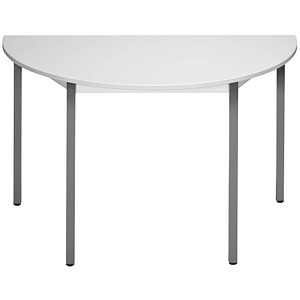 3700245505502 - Schreibtisch 120DRGG 65-130cm (H) 120x60cm (BxT) halbrund grau   dunkelgrau 3700245505502 SODEMATUB