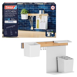 Image of tesa Küchen-Organizer Kombi Set M weiß 60,0 x 15,0 x 34,0 cm, 1 Set