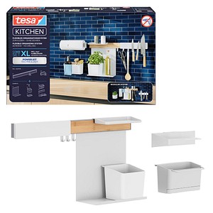 Image of tesa Küchen-Organizer Kombi Set XL weiß 86,5 x 14,0 x 34,0 cm, 1 Set